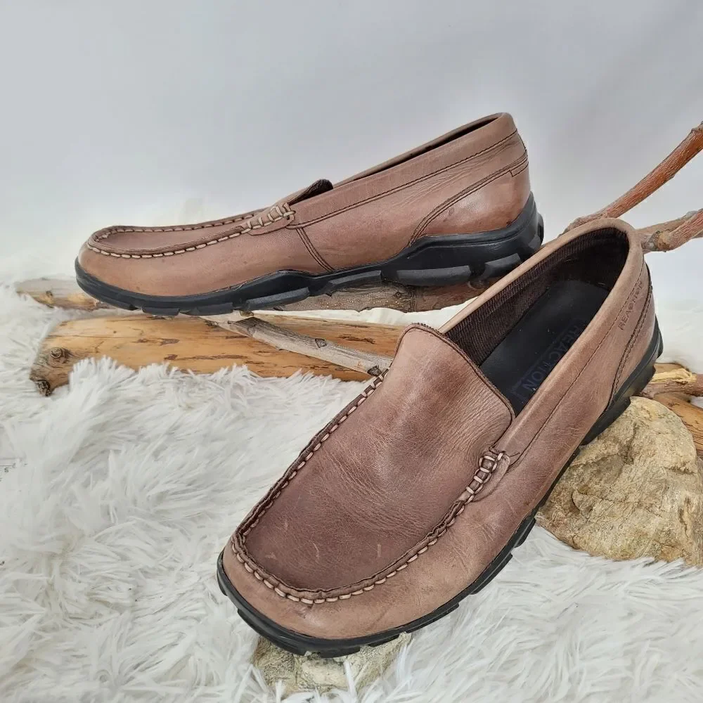Kenneth Cole reaction rock solid leather slip on loafers